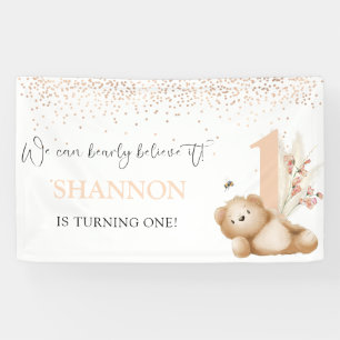 Lona Cumpleaños del Oso y La Abeja