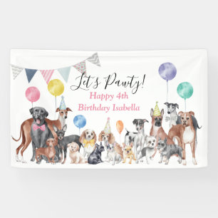 Lona Cumpleaños del perro Let's Pawty