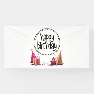 Lona Cumpleaños Feliz Bandera de Vinilo 4x8