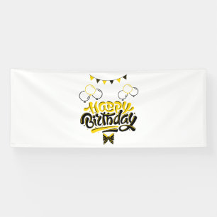 Lona Cumpleaños Feliz Diversión Estandarte de Vinilo 4x