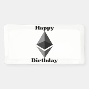 Lona Cumpleaños Feliz Estandarte de Vinilo 2x1 Icono Et