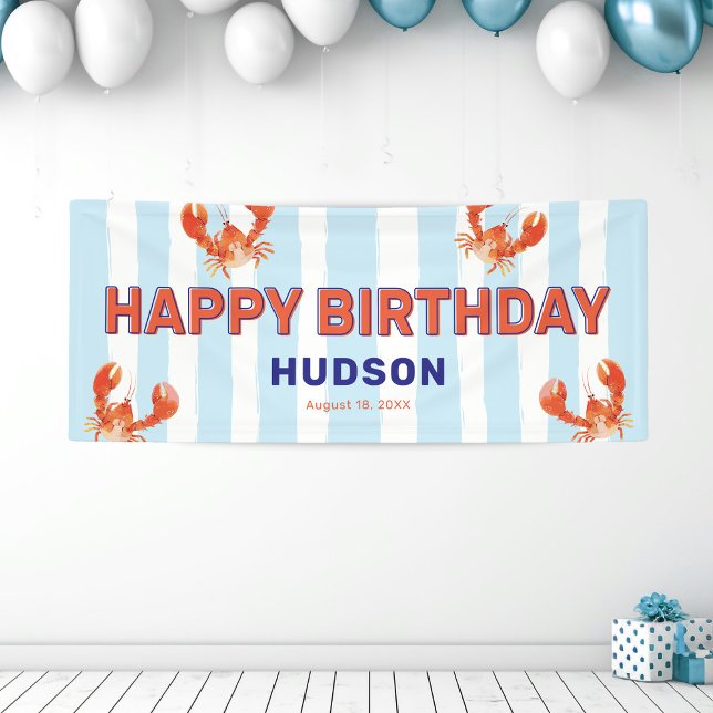 Lona Cumpleaños Feliz Langostino Niños (Subido por el creador)