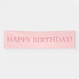 Lona Cumpleaños Feliz Rosa Rubor