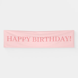 Lona Cumpleaños Feliz Rosa Rubor