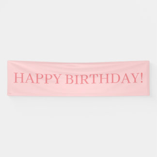 Lona Cumpleaños Feliz Rosa Rubor