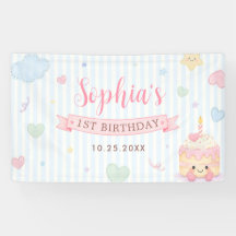 Cumpleaños niña pastel de cumpleaños primera fiest