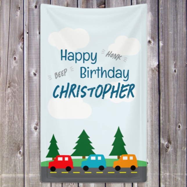 Lona Cumpleaños Niño Coches (Subido por el creador)