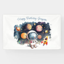 Cumpleaños Niño Planetas Espacio Exterior