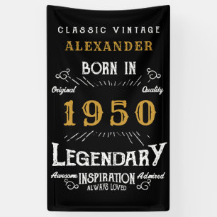 Lona Cumpleaños Personalizado 1950 Dolor Legendario