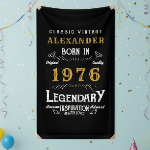 Lona Cumpleaños personalizado 50 años 1976 Leyenda Vint