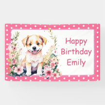 Cumpleaños Personalizado de Cachorro Cachorro