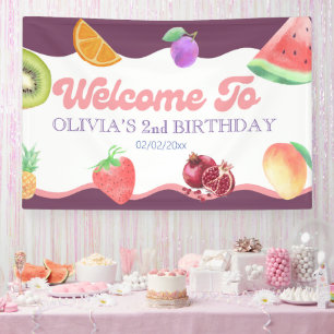 Lona Cumpleaños tema de frutas 2