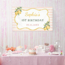 Cumpleaños Temático de Limón Rosa a Cuadros 1er