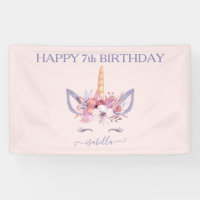 Cumpleaños unicornio floral