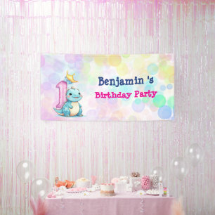 Lona Cura Dinosaur ruar Boy primera fiesta de cumpleaño