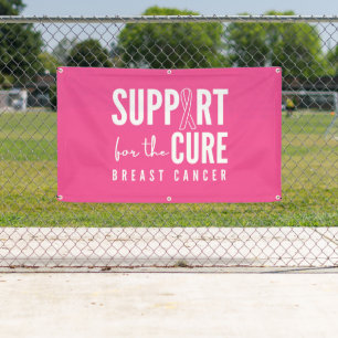 Lona curación de apoyo al cáncer de mama Banner Rótulo 