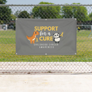 Lona curación de apoyo al cáncer infantil Banner Signo 
