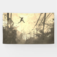 Curso de Obstáculos Urbanos Parkour Sepia moderna