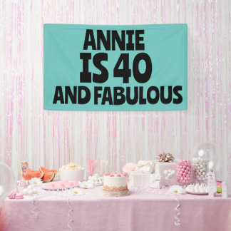 LONA CUSTOM 40TH BIRTHDAY FABULOUS PARTY BANNER