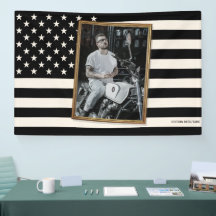 Custom American Flag with Your Photo, USA Decor