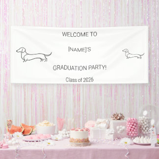 Lona Custom Dog Graduate Welcome Banner | Photo & Breed
