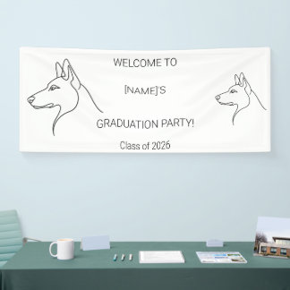 Lona Custom Dog Graduate Welcome Banner | Photo & Breed