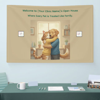 Lona Custom Logo Veterinarian Event Banner - Pet Art