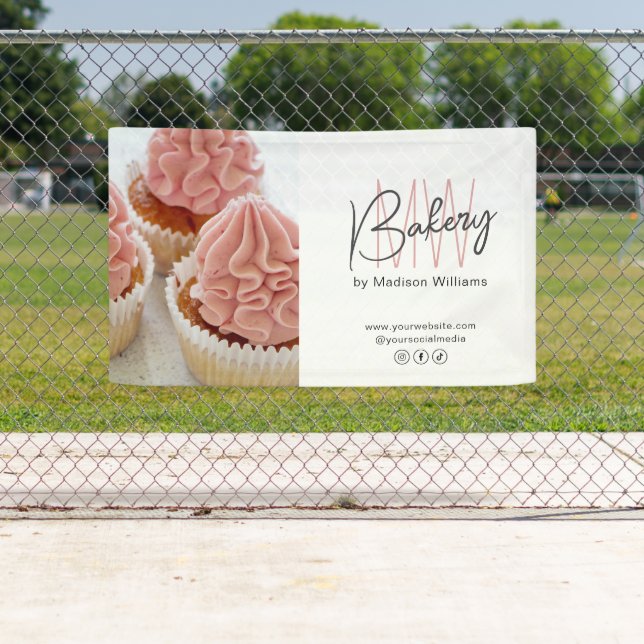 Lona Custom Monogram Logo Photo Bakery Business (In situ)