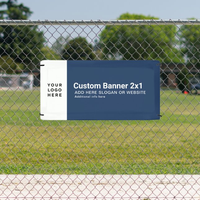 Lona Custom Navy Business Logo Professional 2x1 (in situ)