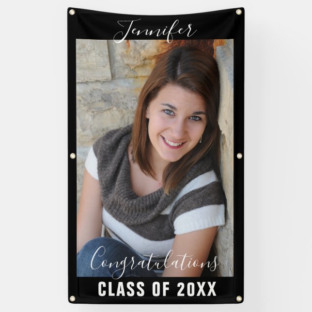 Lona Custom Photo Vertical Graduation Banners (Vertical)