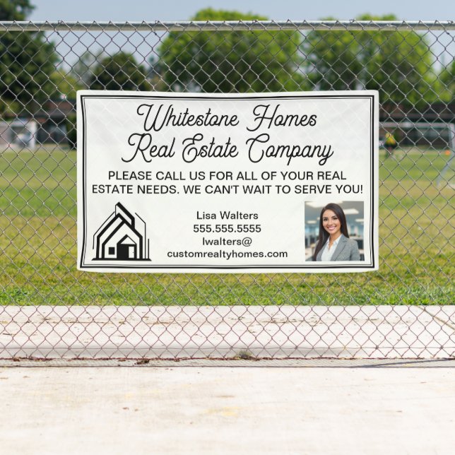 Lona Custom Real Estate Company Logo Advertising (In situ)