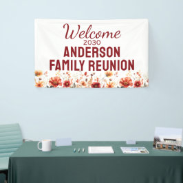 Lona Custom Rustic Fall Floral Family Reunion Welcome 