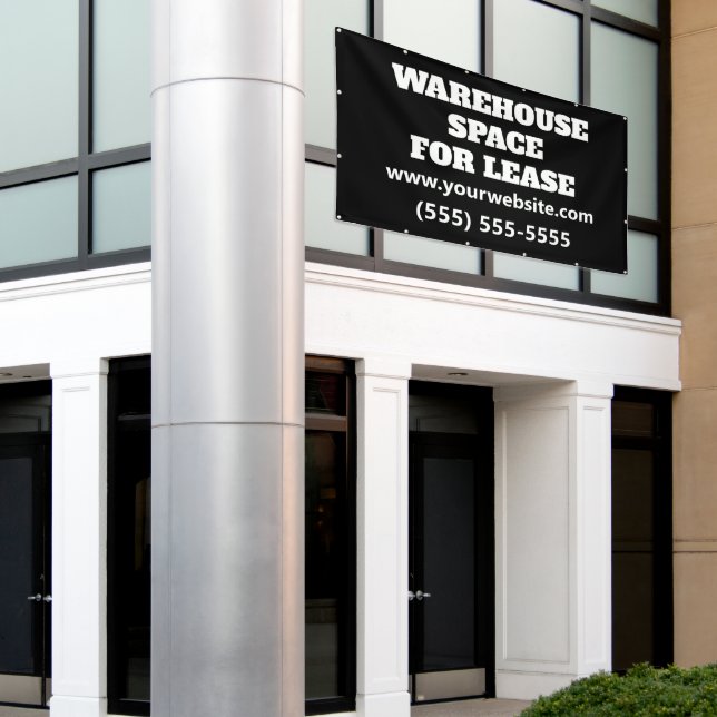 Lona Custom Warehouse Space Lease Banner (Edificio exterior)