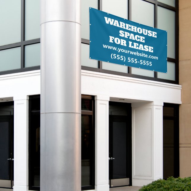 Lona Custom Warehouse Space Lease Banner (Edificio exterior)