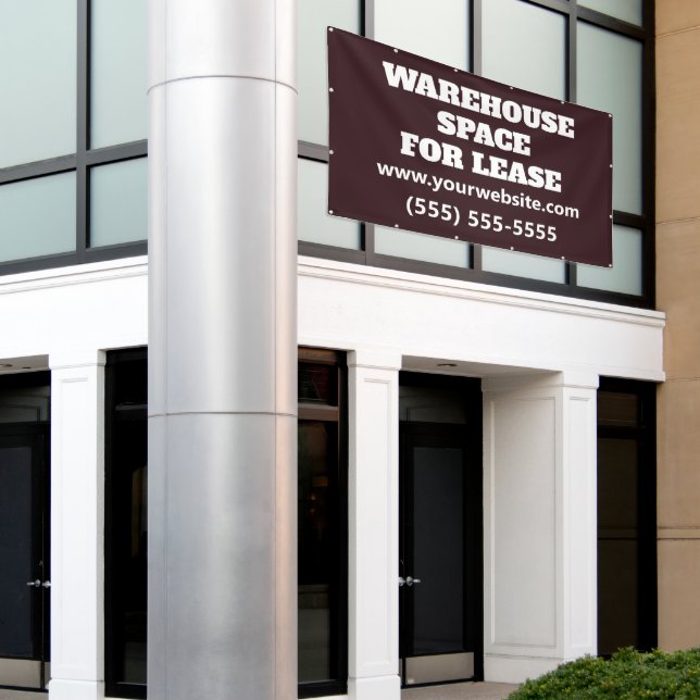 Lona Custom Warehouse Space Lease Banner (Edificio exterior)