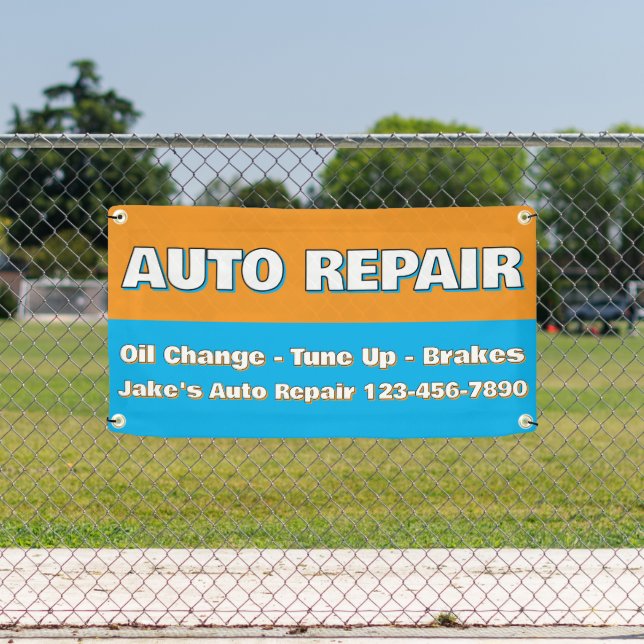 Lona Customize Auto Repair Service Brakes Oil Change (in situ)