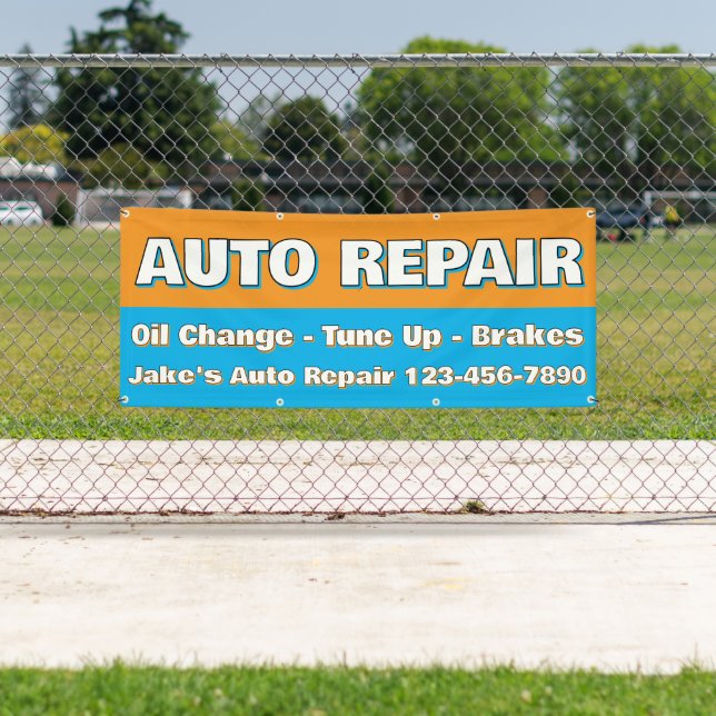 Lona Customize Auto Repair Service Brakes Oil Change (In situ)
