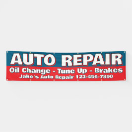 Lona Customize Auto Repair Service Brakes Oil Change