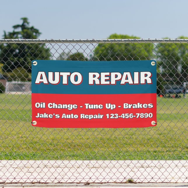 Lona Customize Auto Repair Service Brakes Oil Change (in situ)