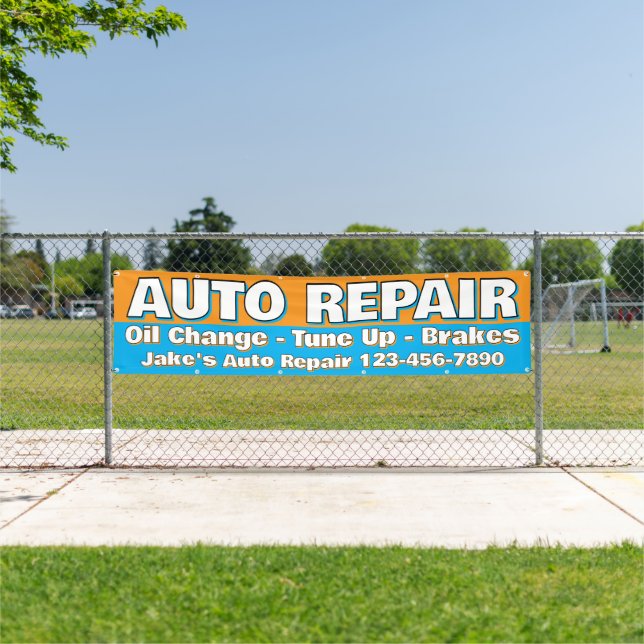 Lona Customize Auto Repair Service Brakes Oil Change (in situ)