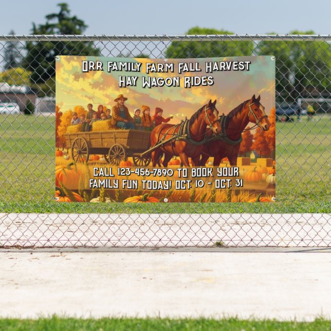 Lona Customize Farm Fall Harvest Horse Drawn Wagon Ride (in situ)