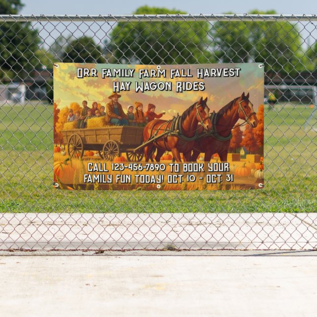 Lona Customize Farm Fall Harvest Horse Drawn Wagon Ride (In situ)