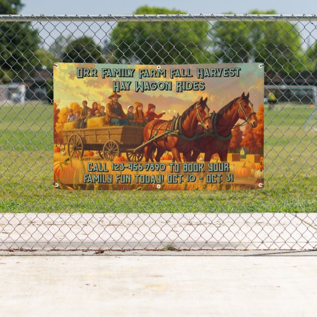 Lona Customize Farm Fall Harvest Horse Drawn Wagon Ride (In situ)