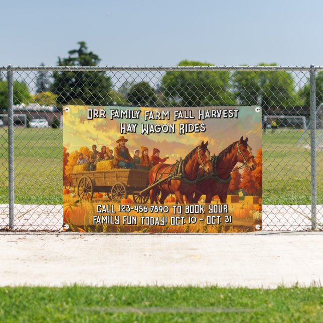 Lona Customize Farm Fall Harvest Horse Drawn Wagon Ride (in situ)