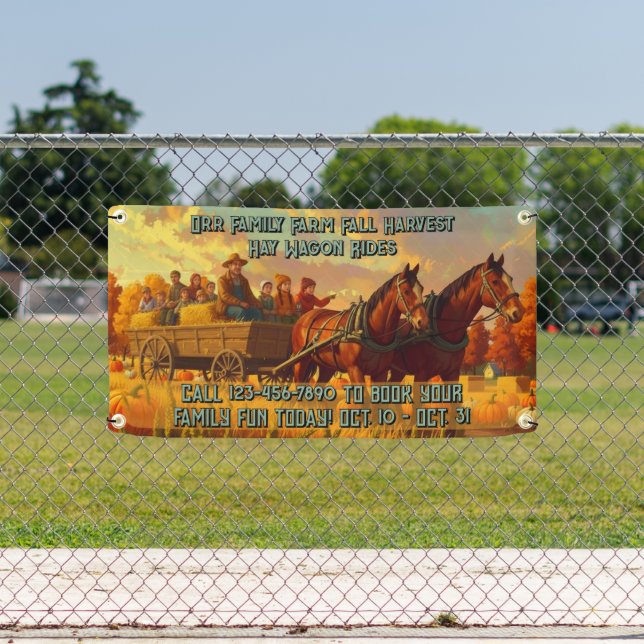 Lona Customize Farm Fall Harvest Horse Drawn Wagon Ride (in situ)