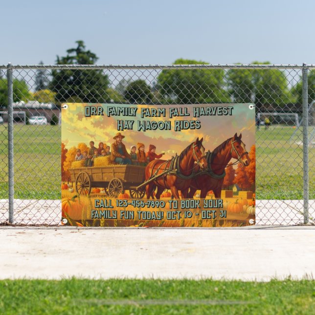 Lona Customize Farm Fall Harvest Horse Drawn Wagon Ride (in situ)
