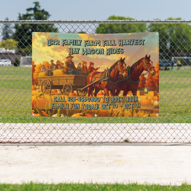 Lona Customize Farm Fall Harvest Horse Drawn Wagon Ride (in situ)