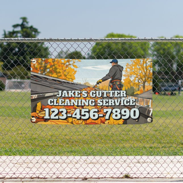 Lona Customize Home Gutter Cleaning Business Promo (in situ)