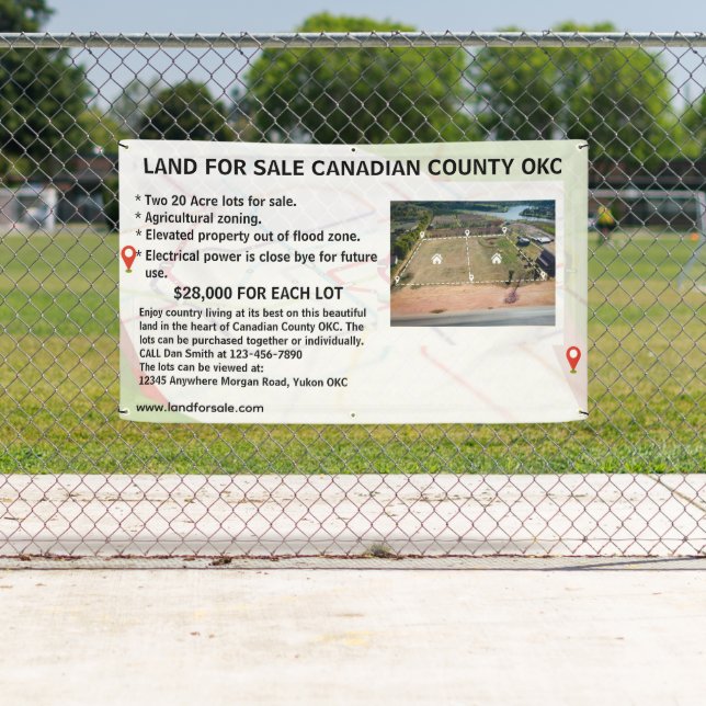 Lona Customize Land Lot Property For Sale Logo Agent  (In situ)