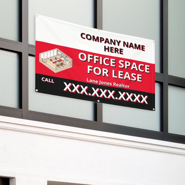 Lona Customize Retail Space For Lease Company Logo Buil (Edificio exterior)